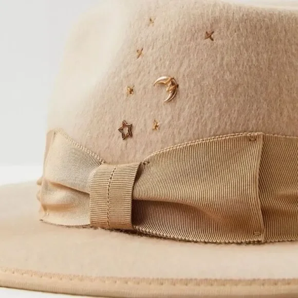 Wyeth x Free People Moon & Star Embellished Fedora Hat in  display picture 1